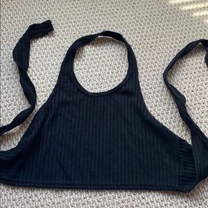 Black Tie Back Tie from Shein